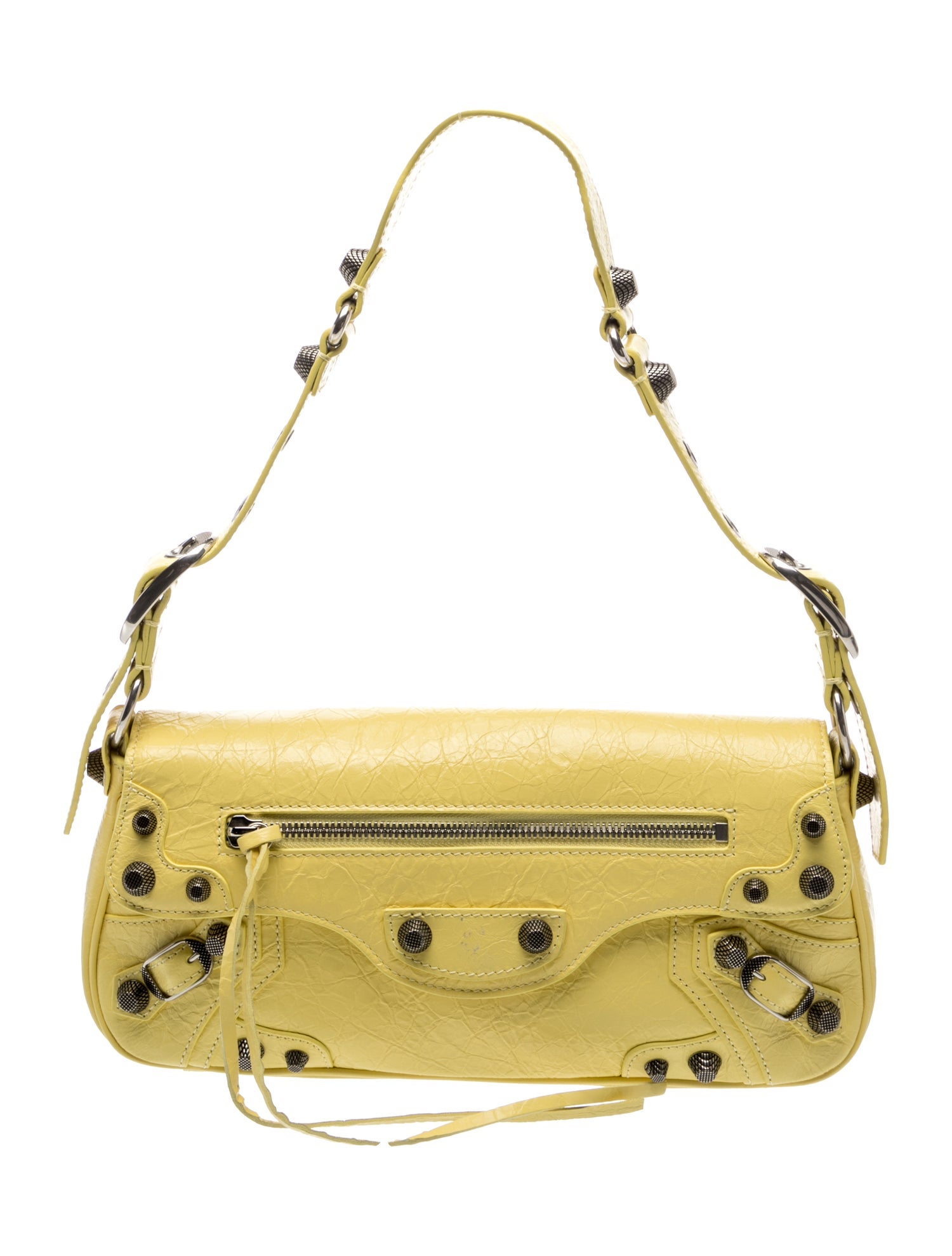 Balenciaga Leather Motocross Classic City - Yellow Shoulder Bags