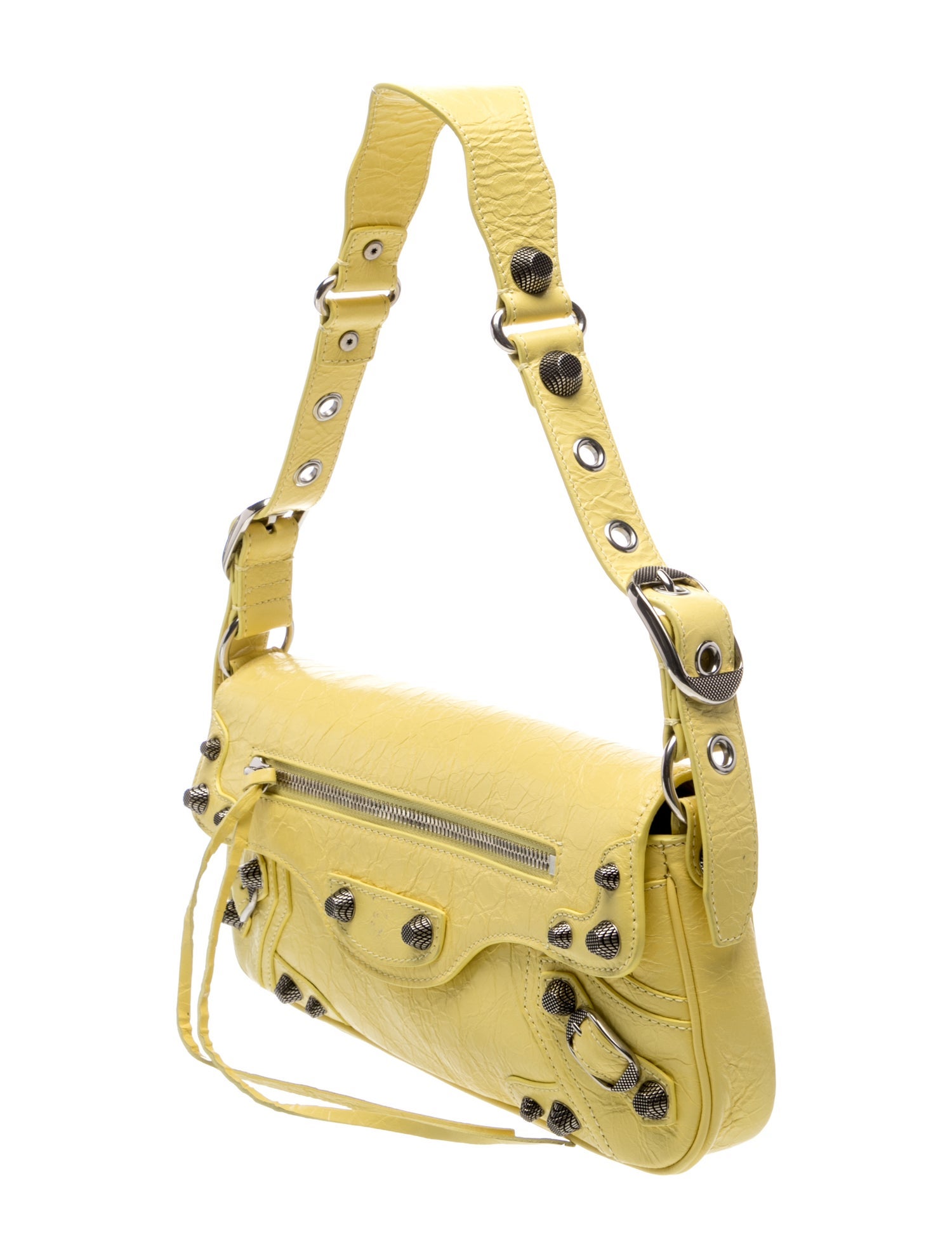Balenciaga Leather Motocross Classic City - Yellow Shoulder Bags