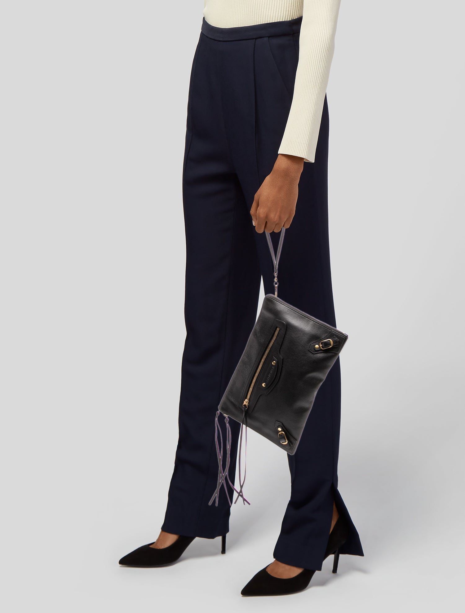 Hillier Bartley　ヒリヤーバートリー　ムートン　ラビット　クラッチ Hillier Bartley Leather Bunny Clutch - White Clutches, Handbags