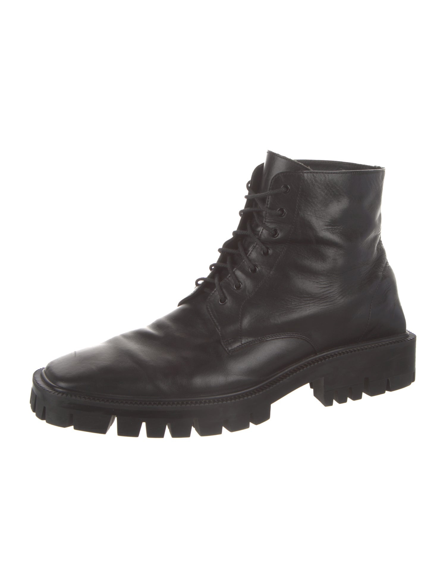 Balenciaga Leather Combat Boots