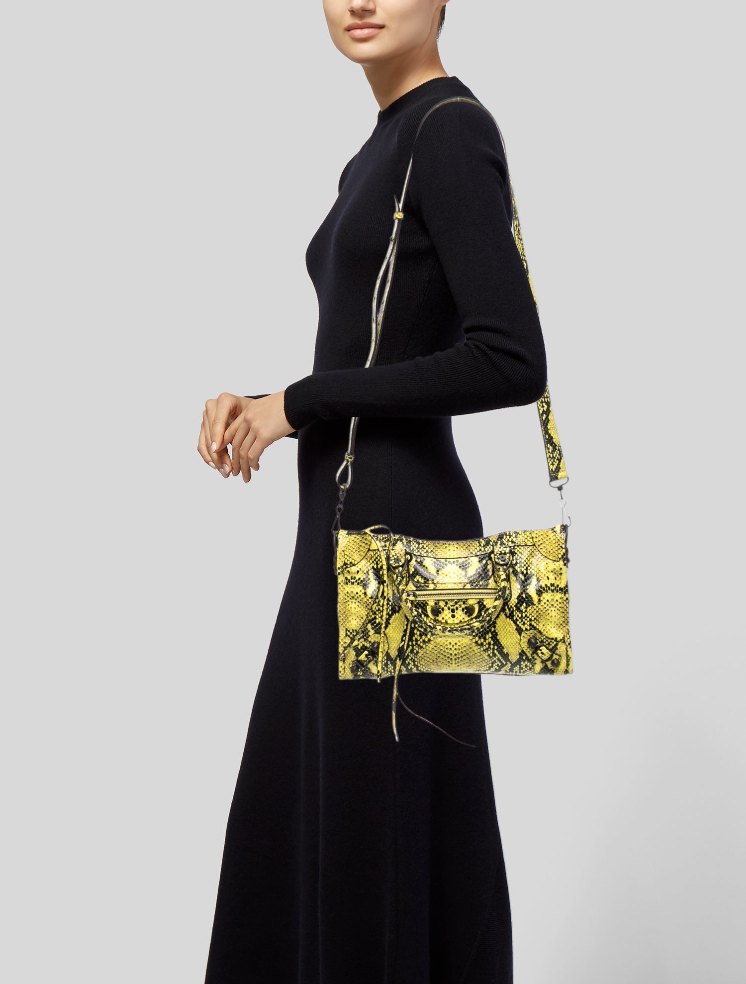 Balenciaga Neo Cagole City Graffiti Bag - Black Shoulder Bags