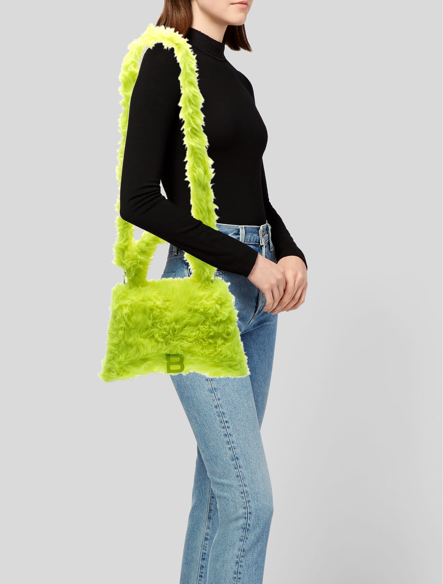 READYMADE Faux Fur x Dr. Woo Fur Monster Bag - Neutrals Handle