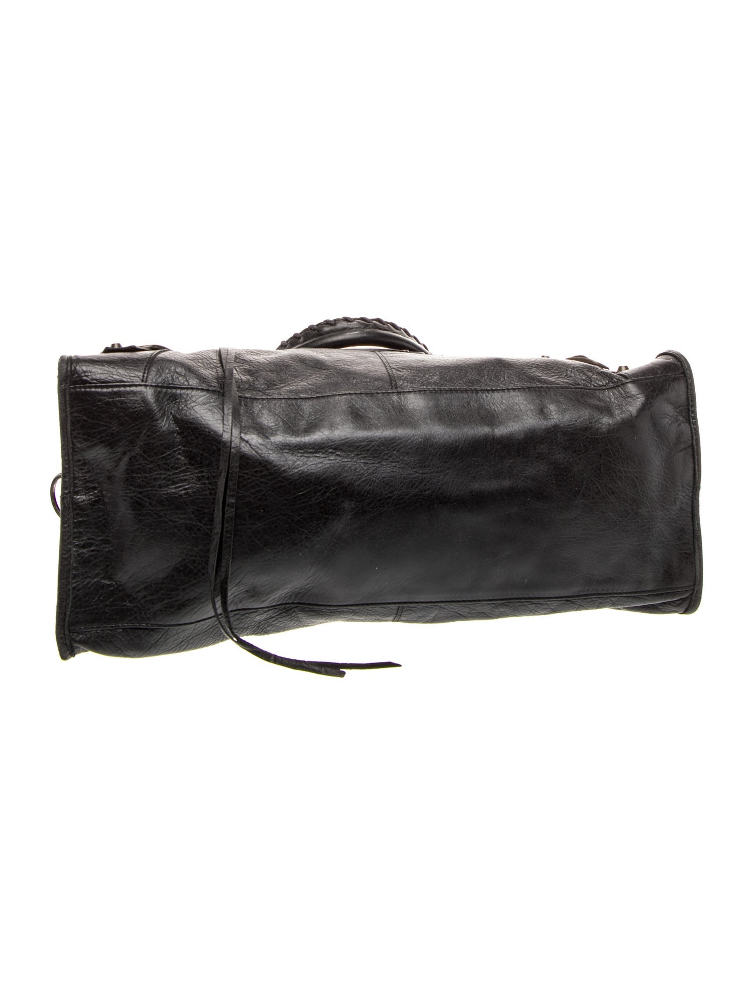 Balenciaga Leather Motocross Classic City - Black Handle Bags