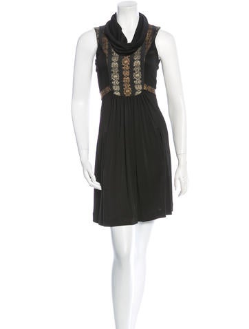 Balenciaga Jacquard-Paneled Mini Dress