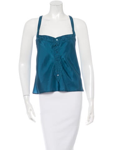 Balenciaga Sleeveless Silk Top