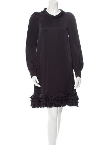 Balenciaga Ruffled Silk Dress