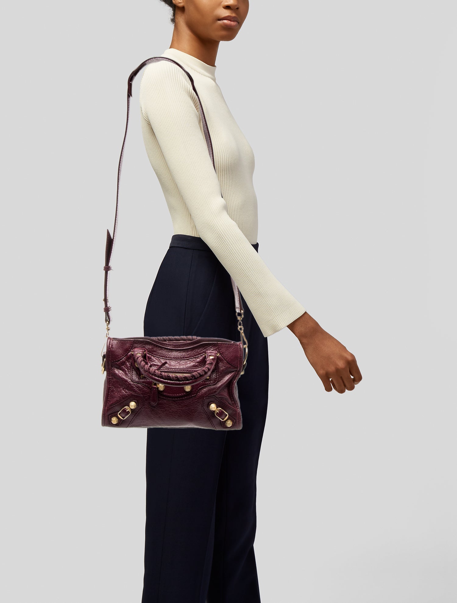 MZ Wallace Nylon Shoulder Bag - Burgundy Handle Bags, Handbags