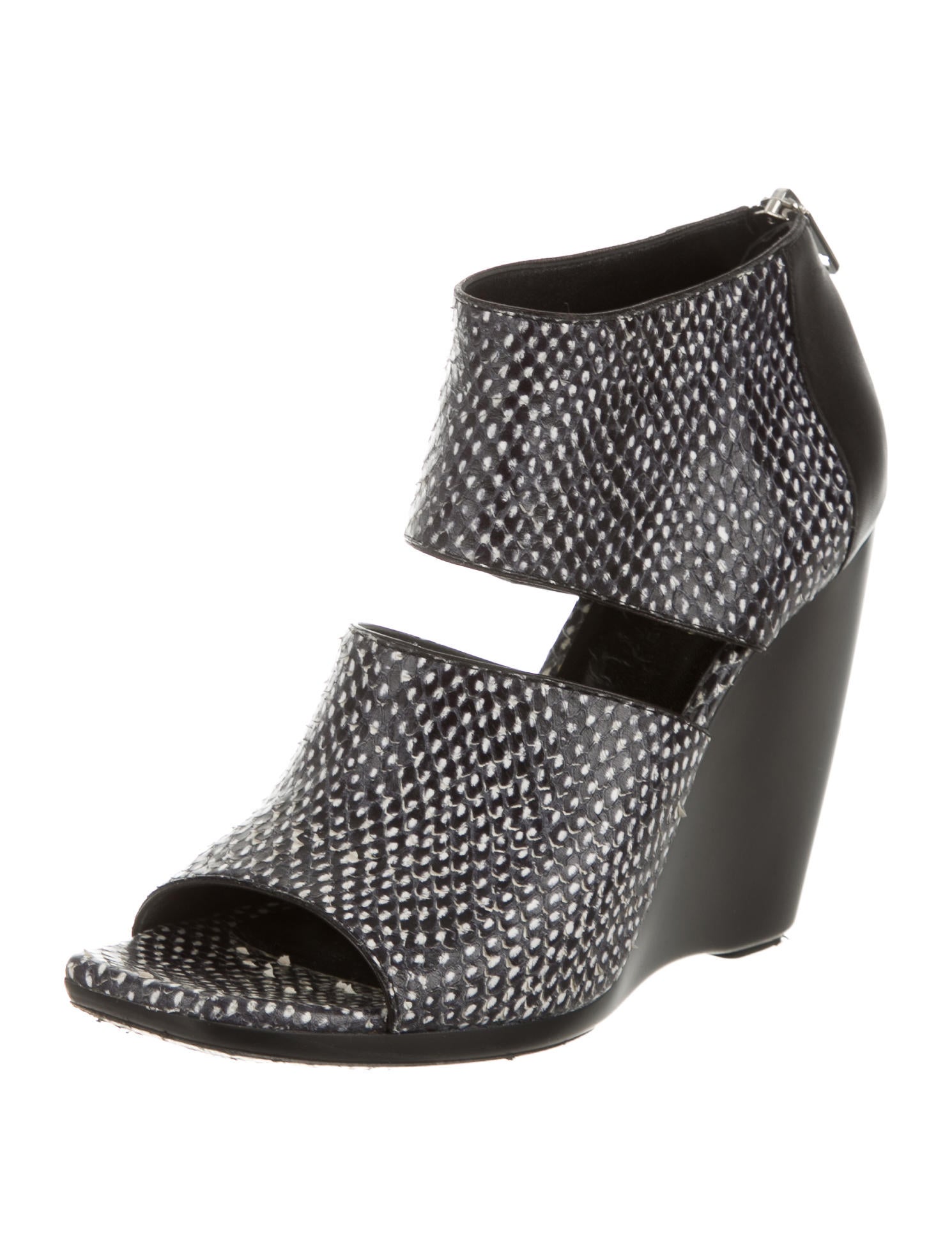 snakeskin wedge sneakers