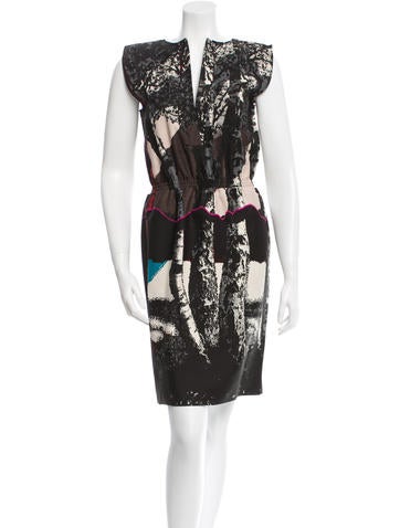 Balenciaga Printed Sleeveless Dress