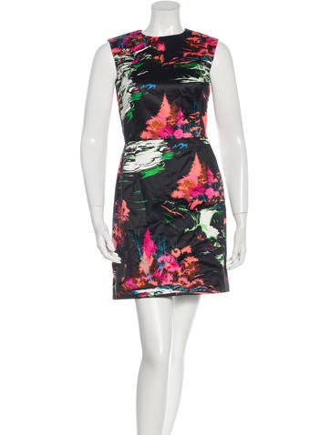 Balenciaga Forest Print Mini Dress