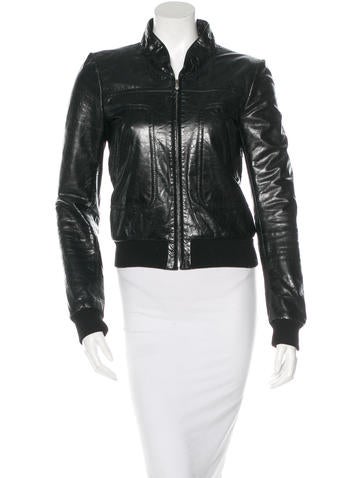 Balenciaga Leather Zip-Up Jacket