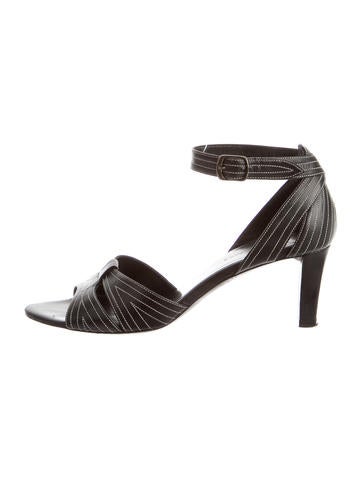 Balenciaga Cutout Leather Sandals