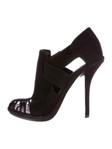 Balenciaga Suede Cutout Booties