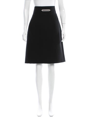 Balenciaga Virgin Wool Knee-Length Skirt