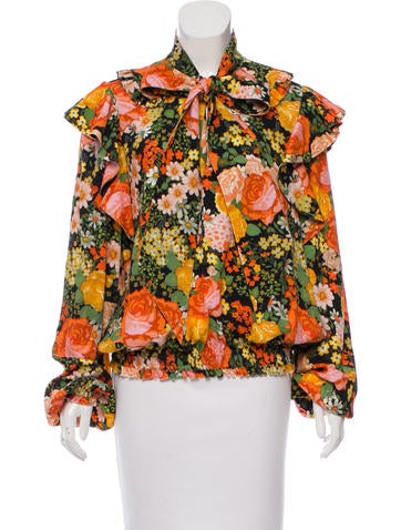 Balenciaga 2016 Floral Printed Blouse