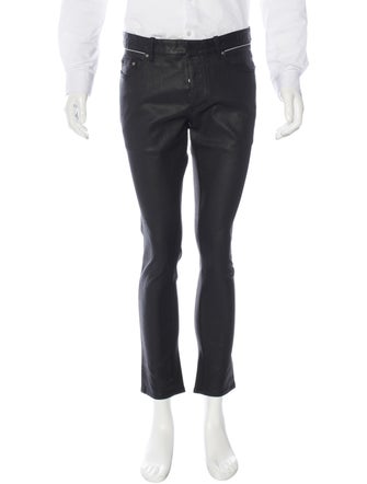 Balenciaga Wax-Coated Skinny Jeans