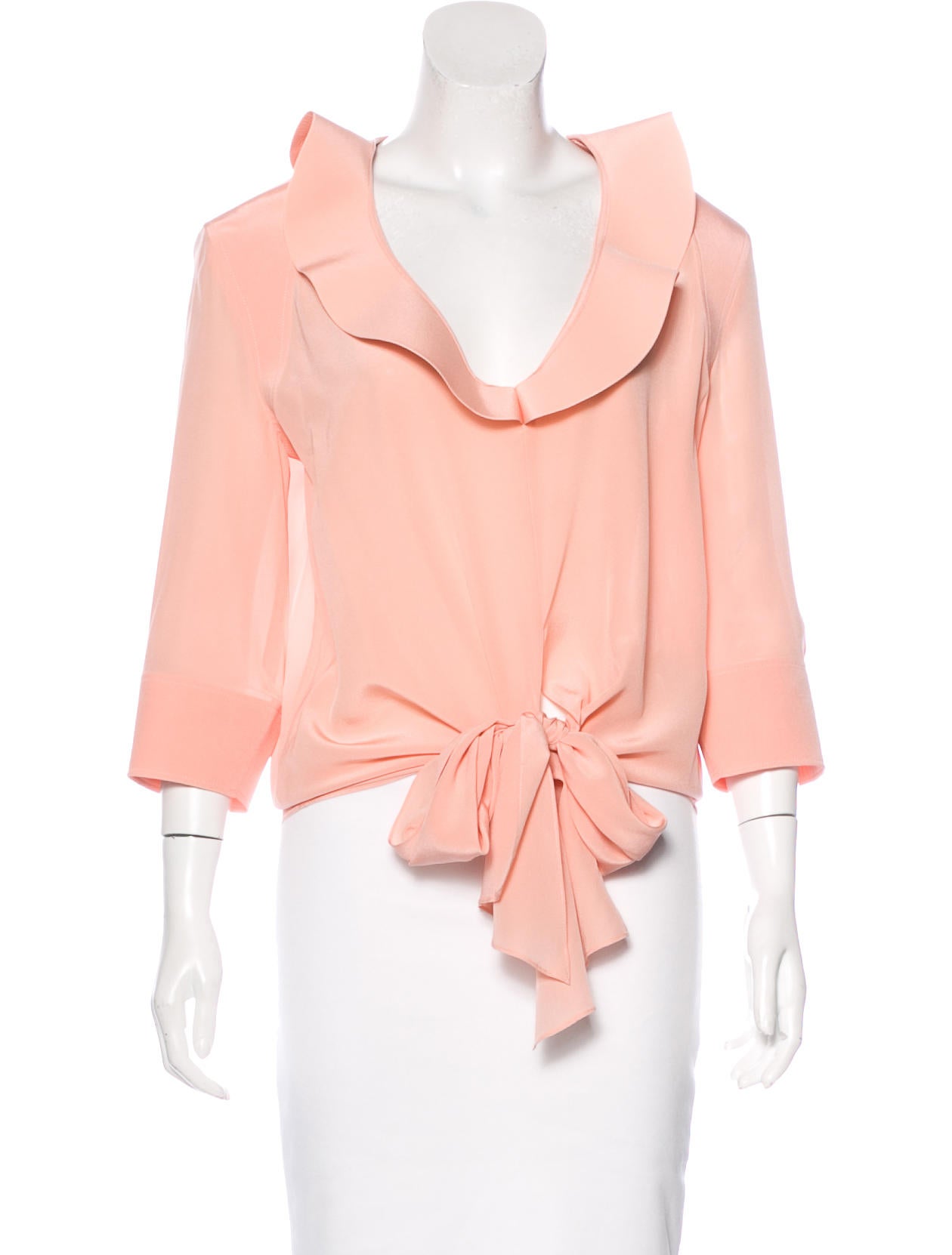 silk cropped blouse