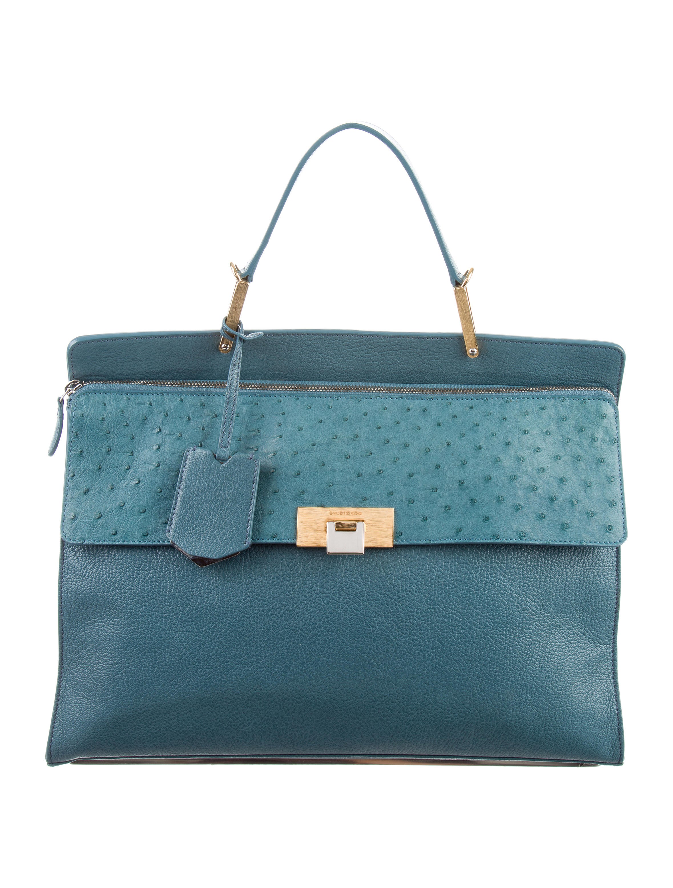 balenciaga ostrich bag