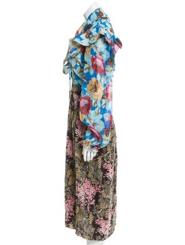 balenciaga print dress