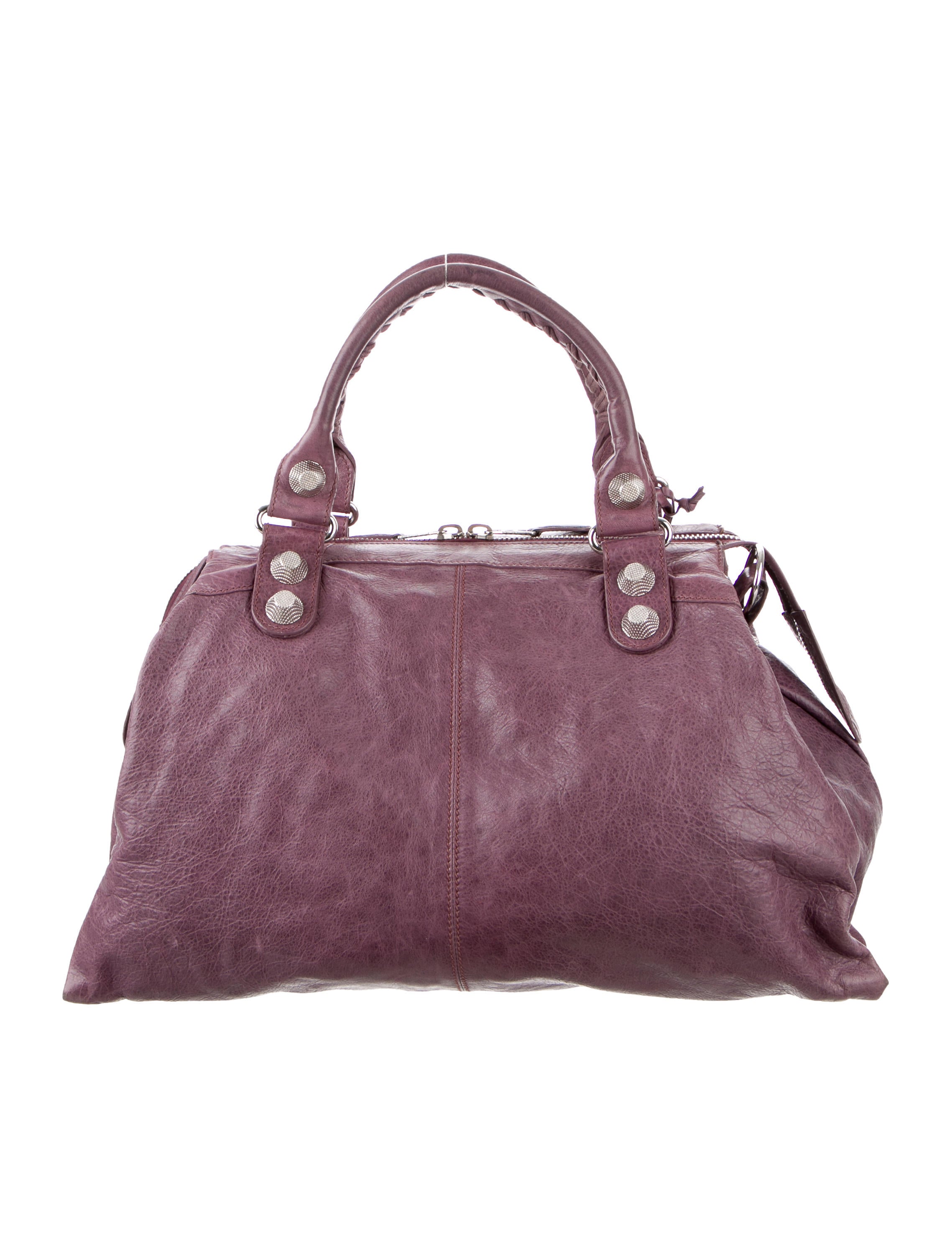 Balenciaga Motocross Giant 21 Trapeze Bag - Purple Satchels