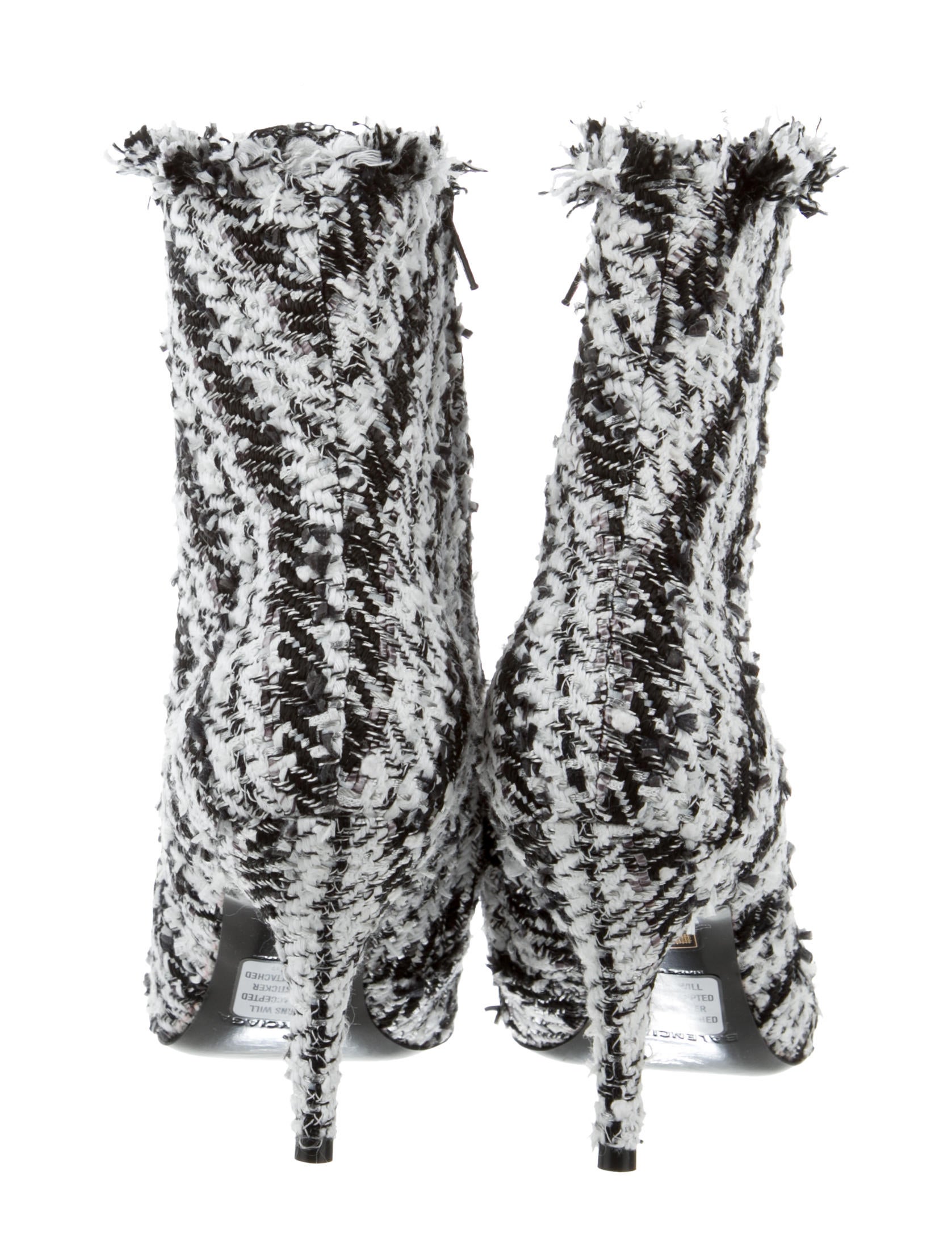 balenciaga tweed boots