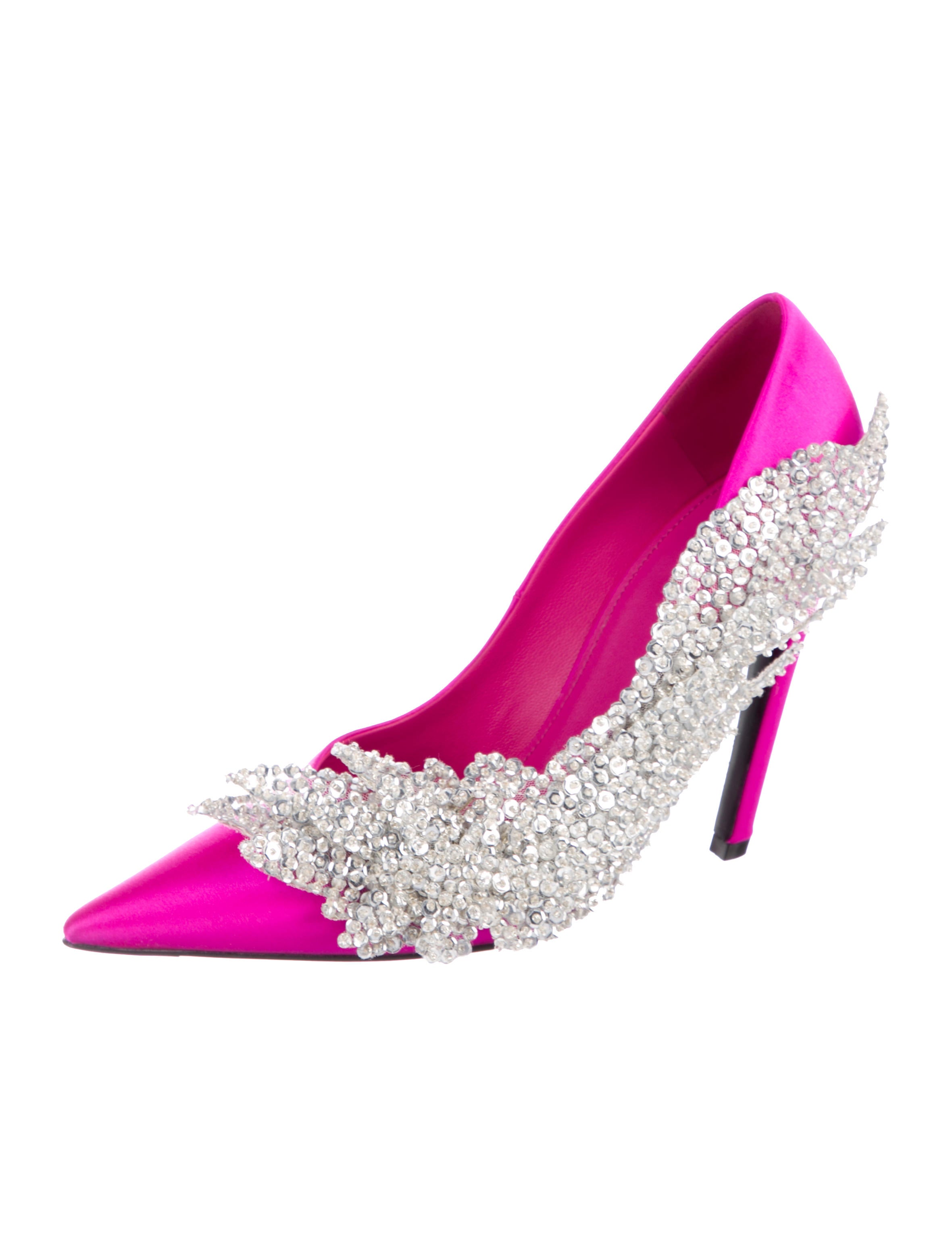 balenciaga crystal heels