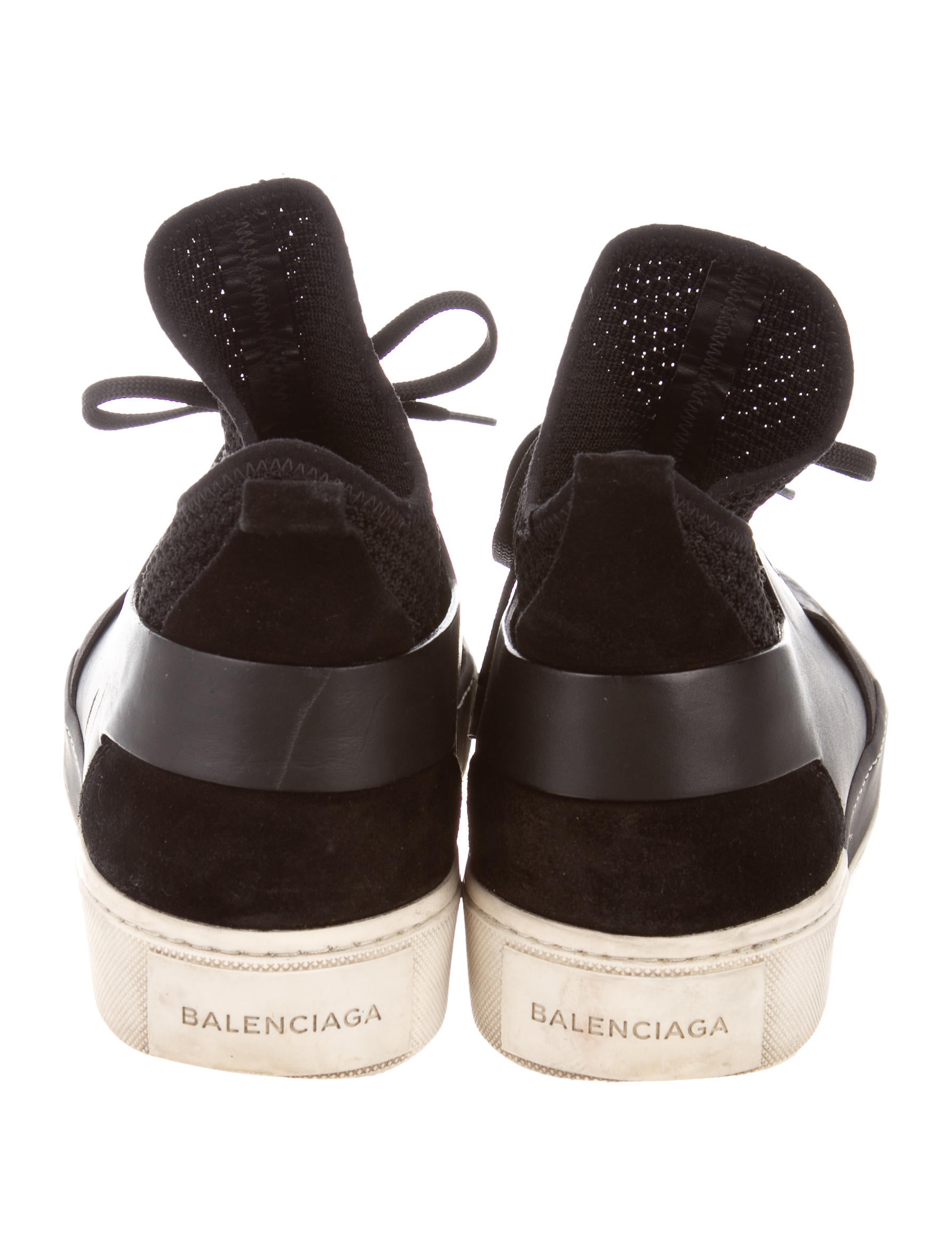 leather accent high-top sneakers