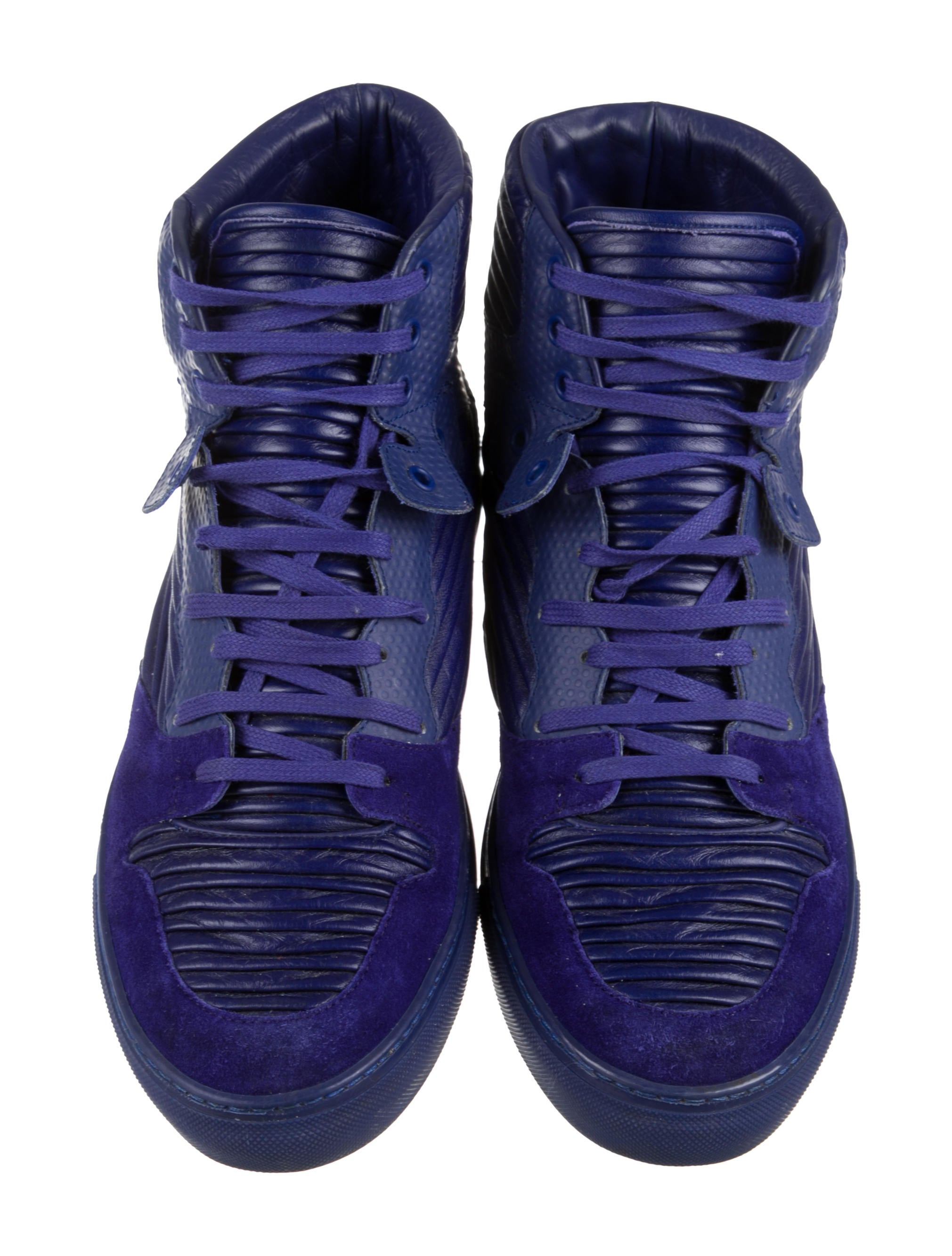 balenciaga suede-accented leather sneakers - shoes - bal72966