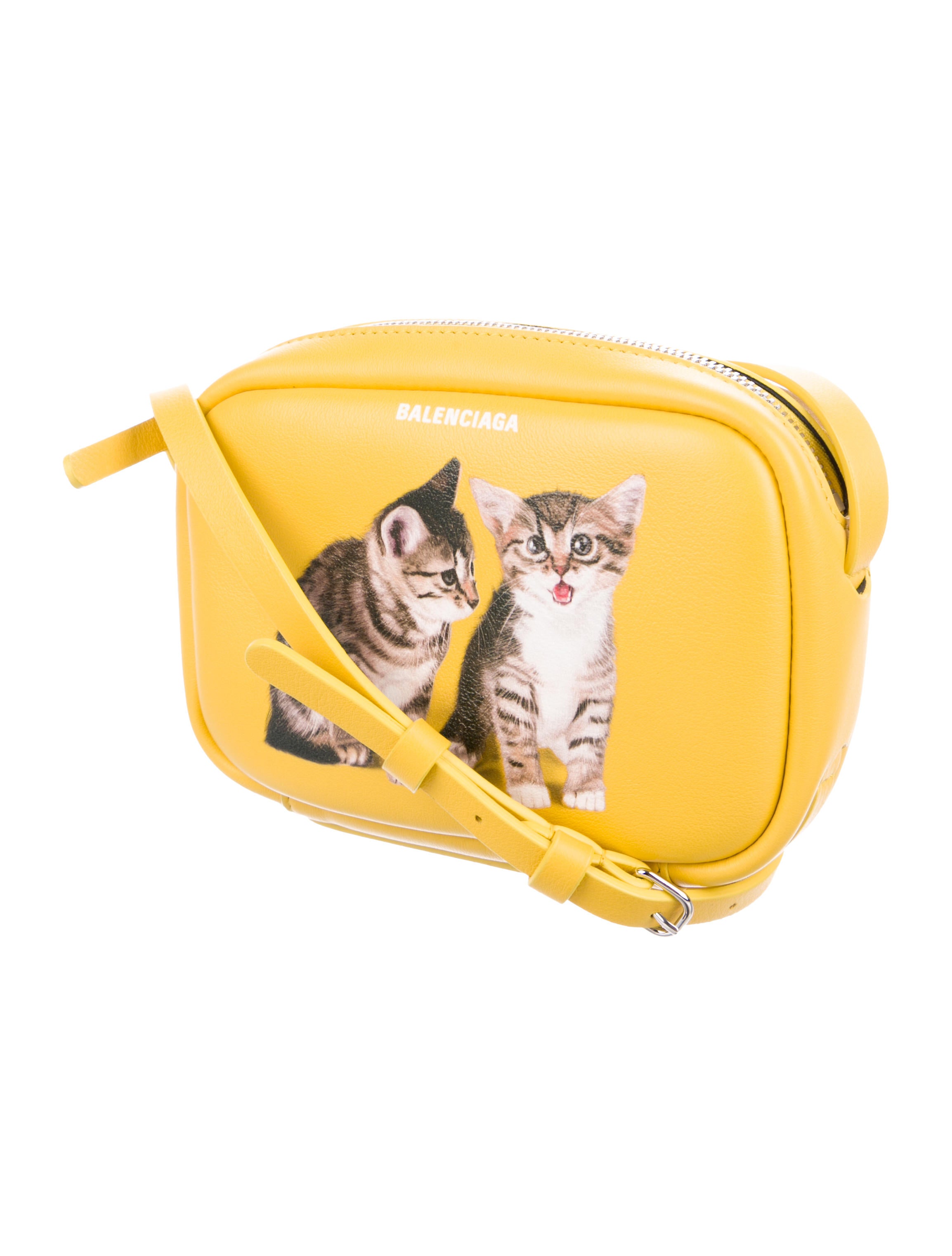 Balenciaga 2018 Cats Everyday XS Camera Bag - Yellow Crossbody