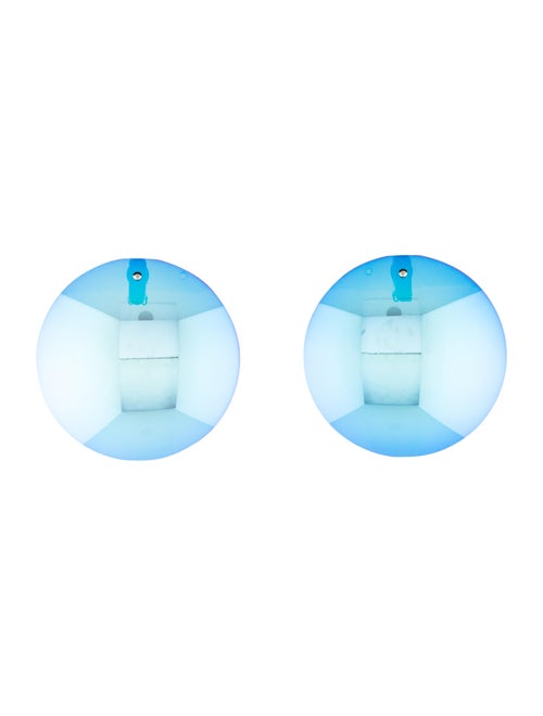 Balenciaga Iridescent Earrings Silver