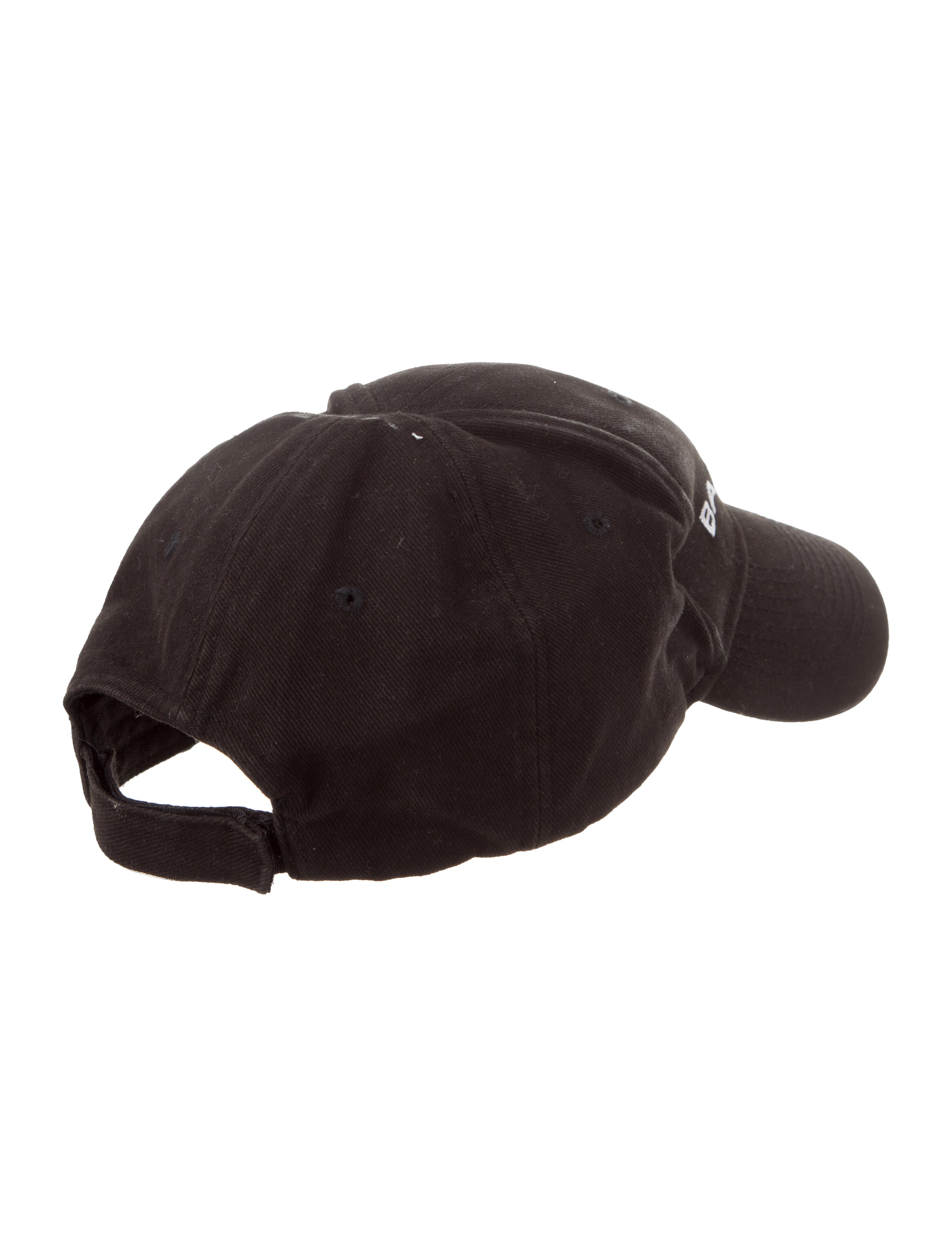 Balenciaga 2017 Archetype Logo Baseball Cap - Black Hats