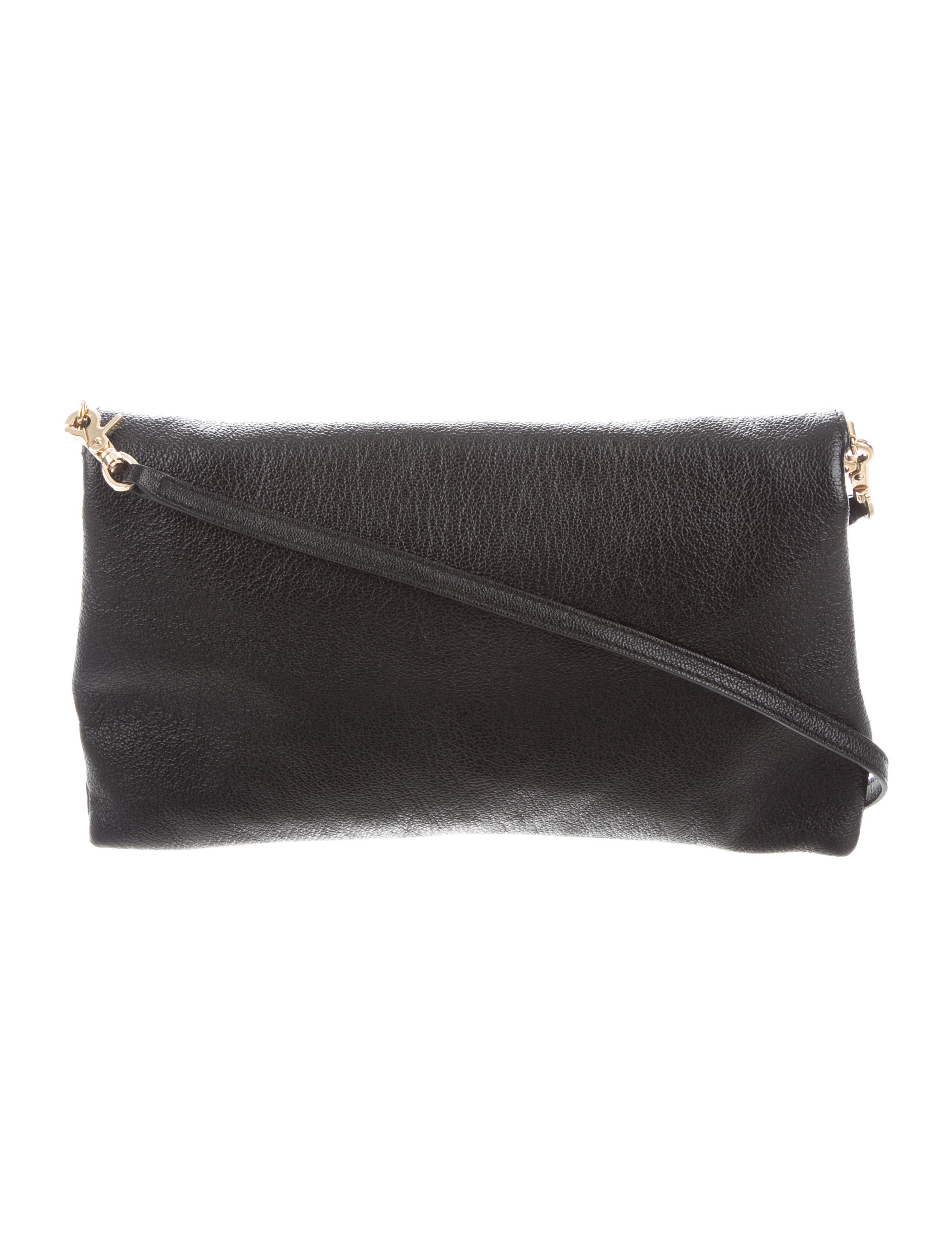 Balenciaga Motocross Metallic Edge Envelope Clutch w/ Strap