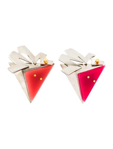 Balenciaga Clip-On Resin Earrings
