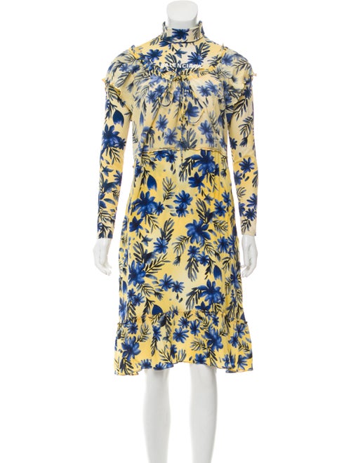 Balenciaga Printed Maxi Dress Yellow