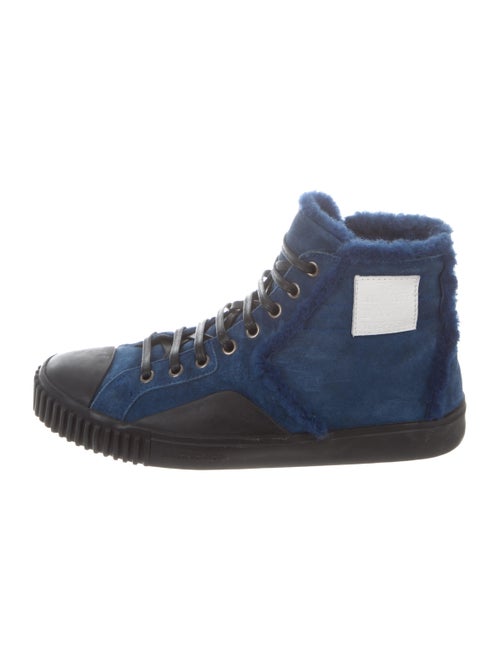 Balenciaga Cap-Toe Shearling-Trimmed Sneakers blac