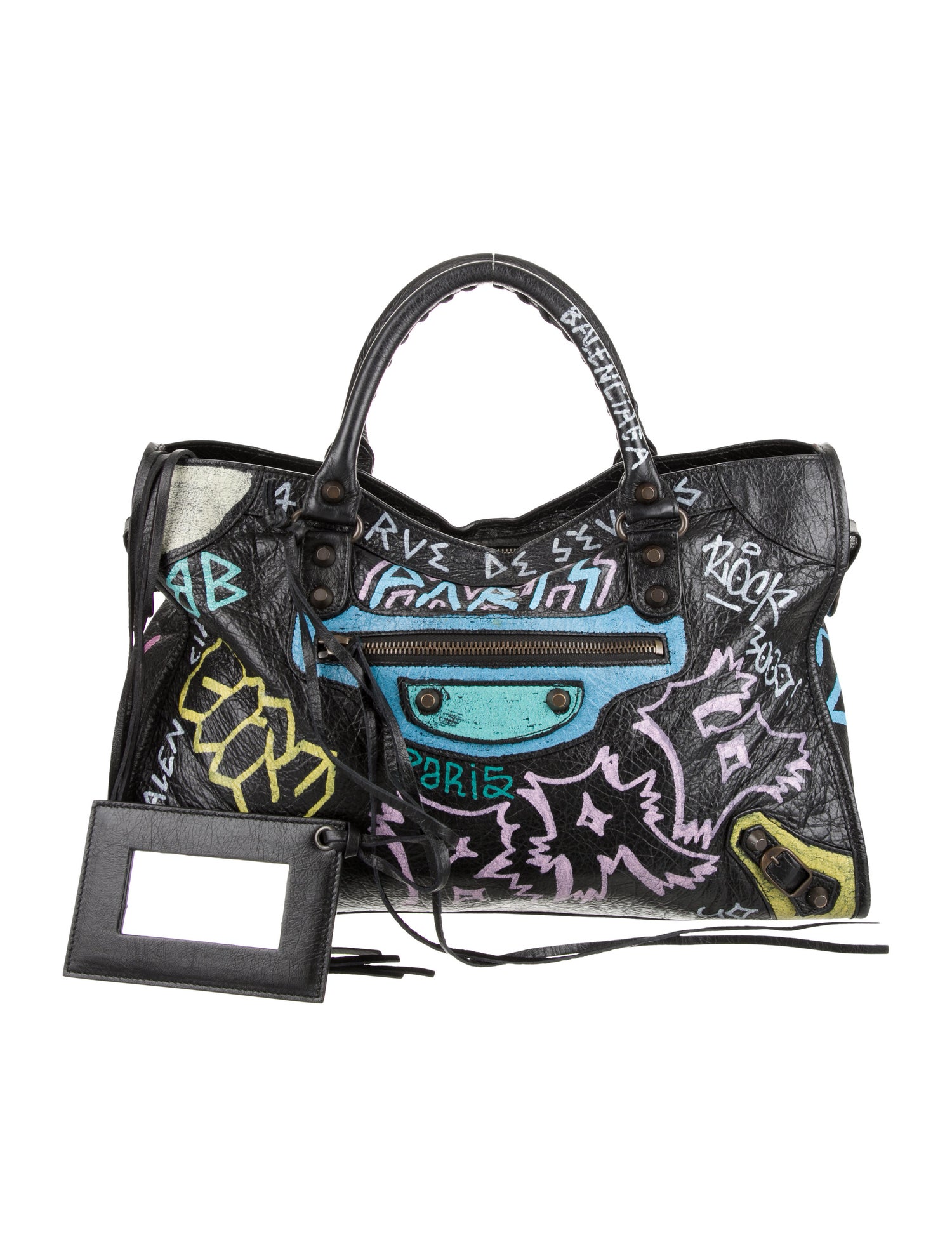 Balenciaga 2018 Graffiti Classic City S Bag Handbags BAL97864 The
