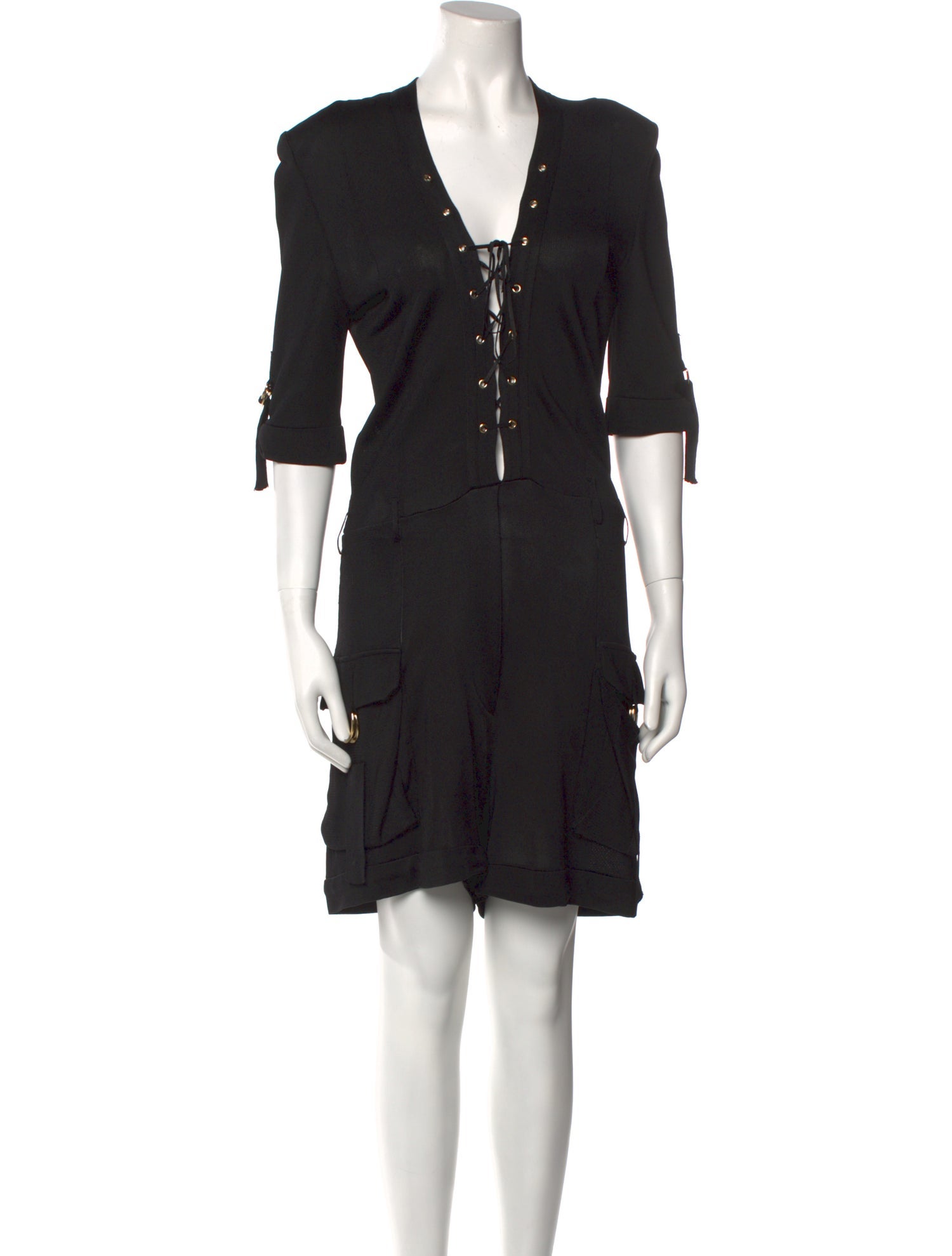 Balmain Plunge Neckline Romper