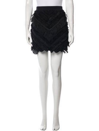 Balmain Fringe Trim Accent Mini Skirt