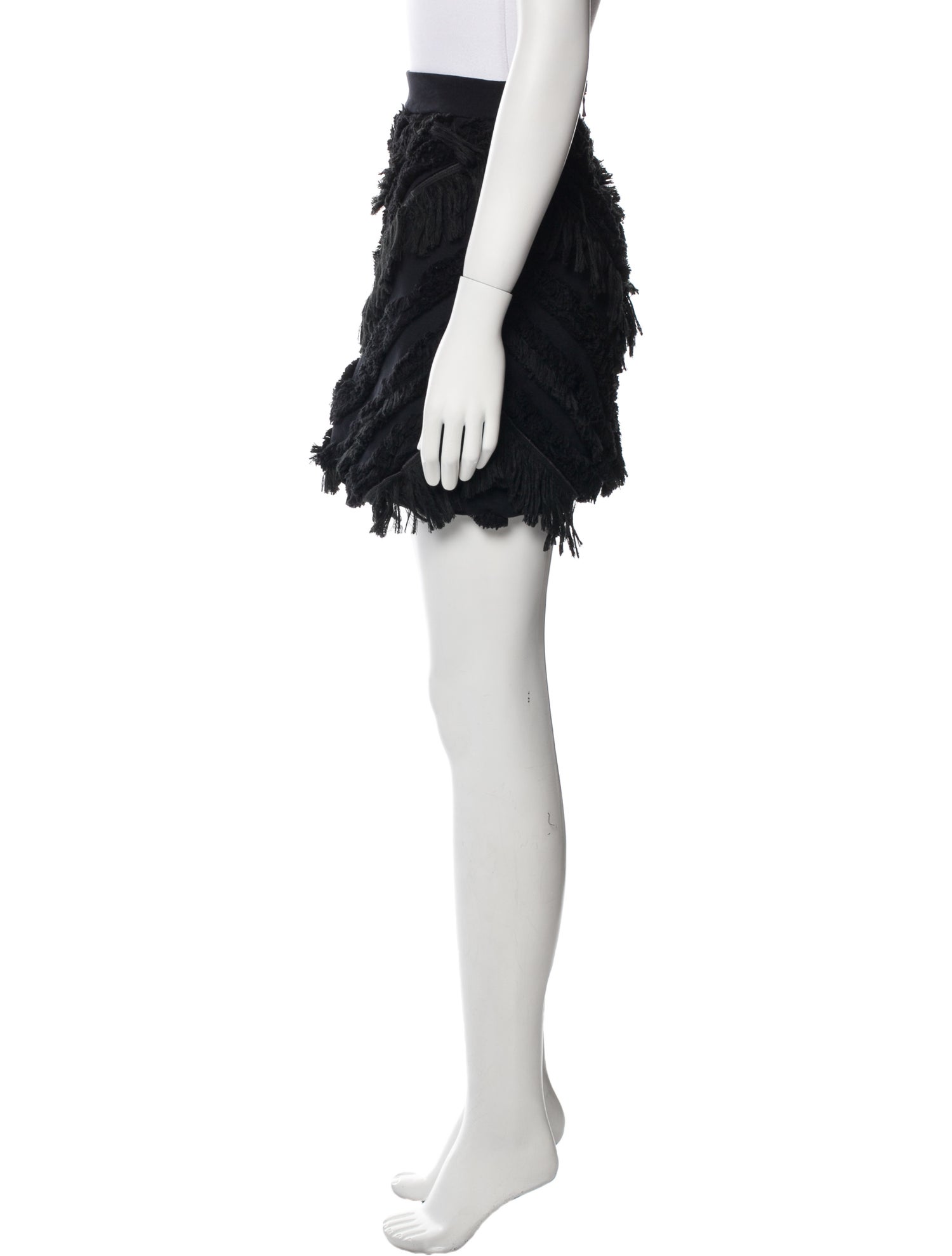 Balmain Fringe Trim Accent Mini Skirt