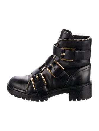 Balmain Leather Combat Boots
