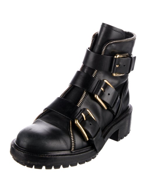 Balmain Leather Combat Boots