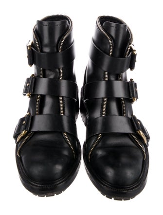 Balmain Leather Combat Boots