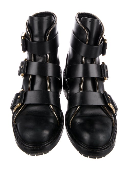 Balmain Leather Combat Boots