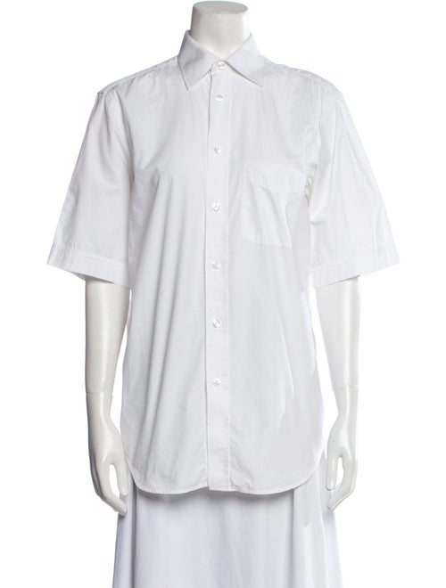 Balmain Short Sleeve Button-Up Top