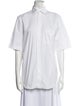 Balmain Short Sleeve Button-Up Top