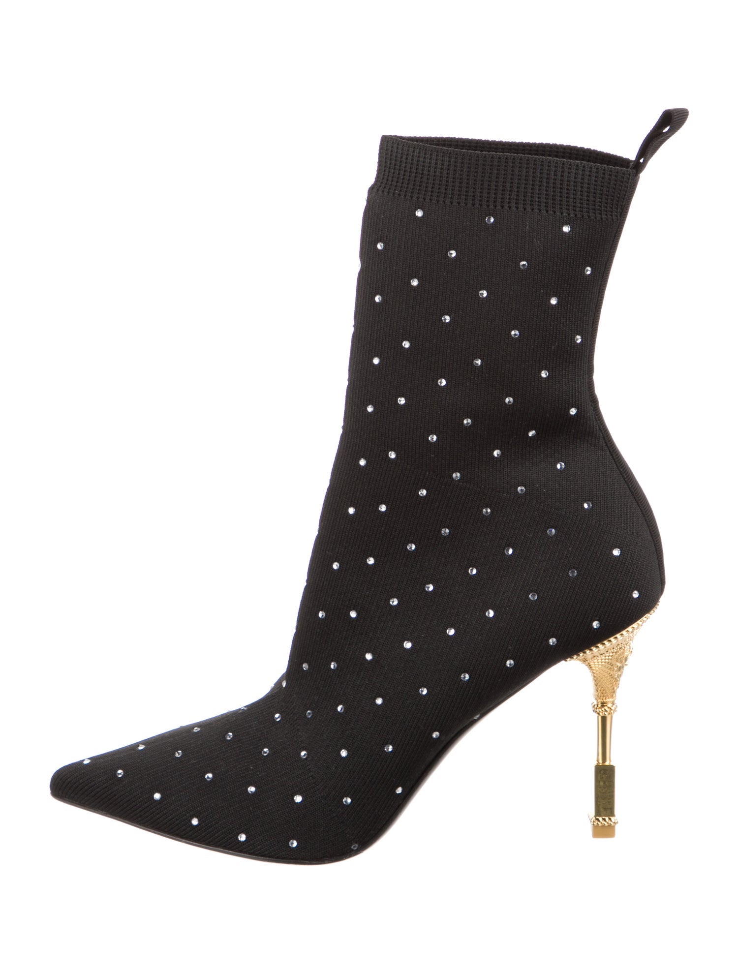 Balmain Crystal Embellishments Sock Boots