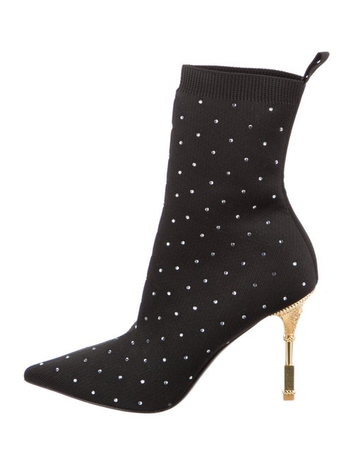 Balmain Crystal Embellishments Sock Boots