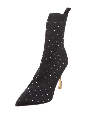 Balmain Crystal Embellishments Sock Boots