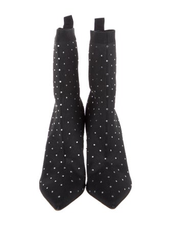 Balmain Crystal Embellishments Sock Boots