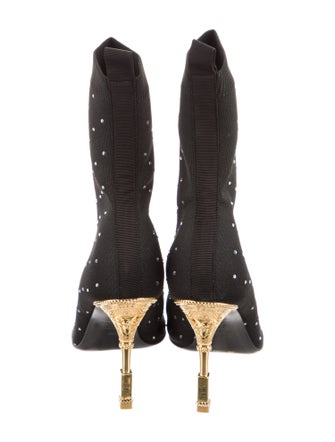 Balmain Crystal Embellishments Sock Boots